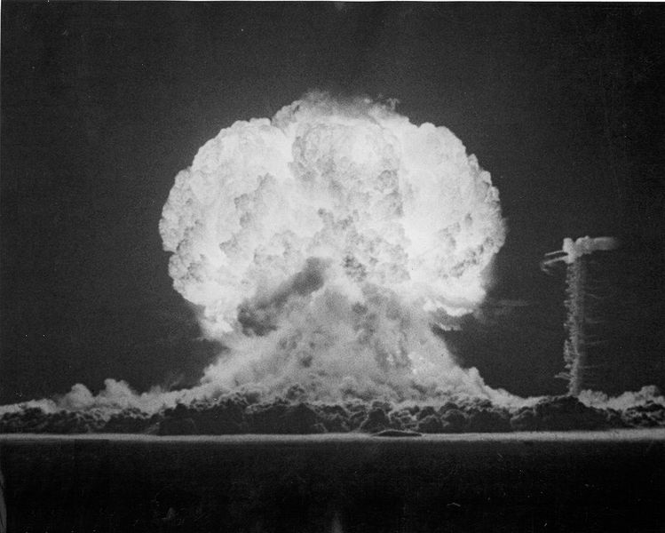 Operation Plumbbob Test (May 28, 1957) shot at a Nevada test site. Nuclear arms development put a lot of time and money into controlling nuclear reactions, leading the way for nuclear energy as an electricity source.
